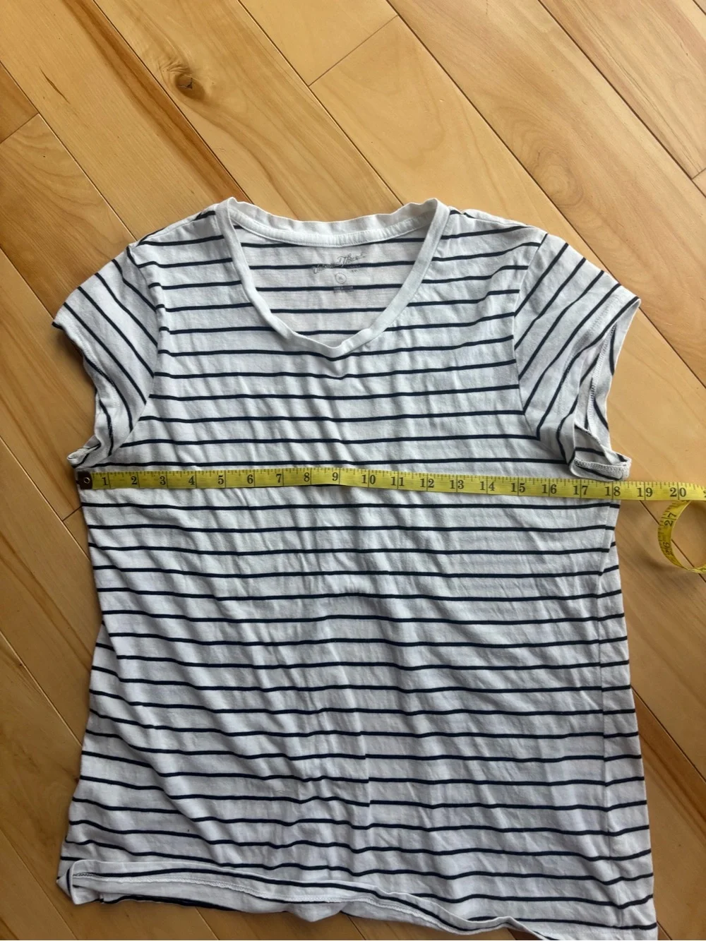 Classic White and Black Striped Women’s Tee